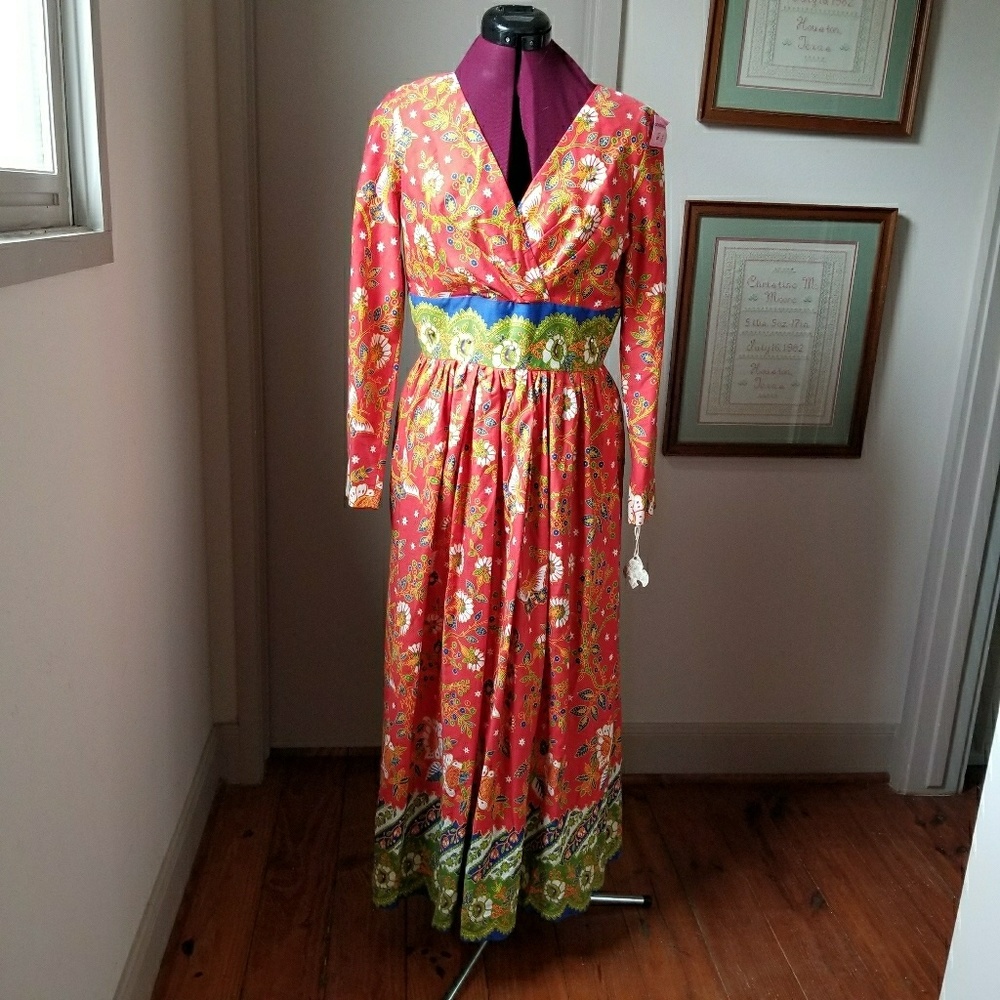 Flair Of Miami Vintage Red Indian Women's Dress